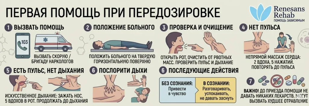 Первая помощь при передозировке Рехаб Ренессанс